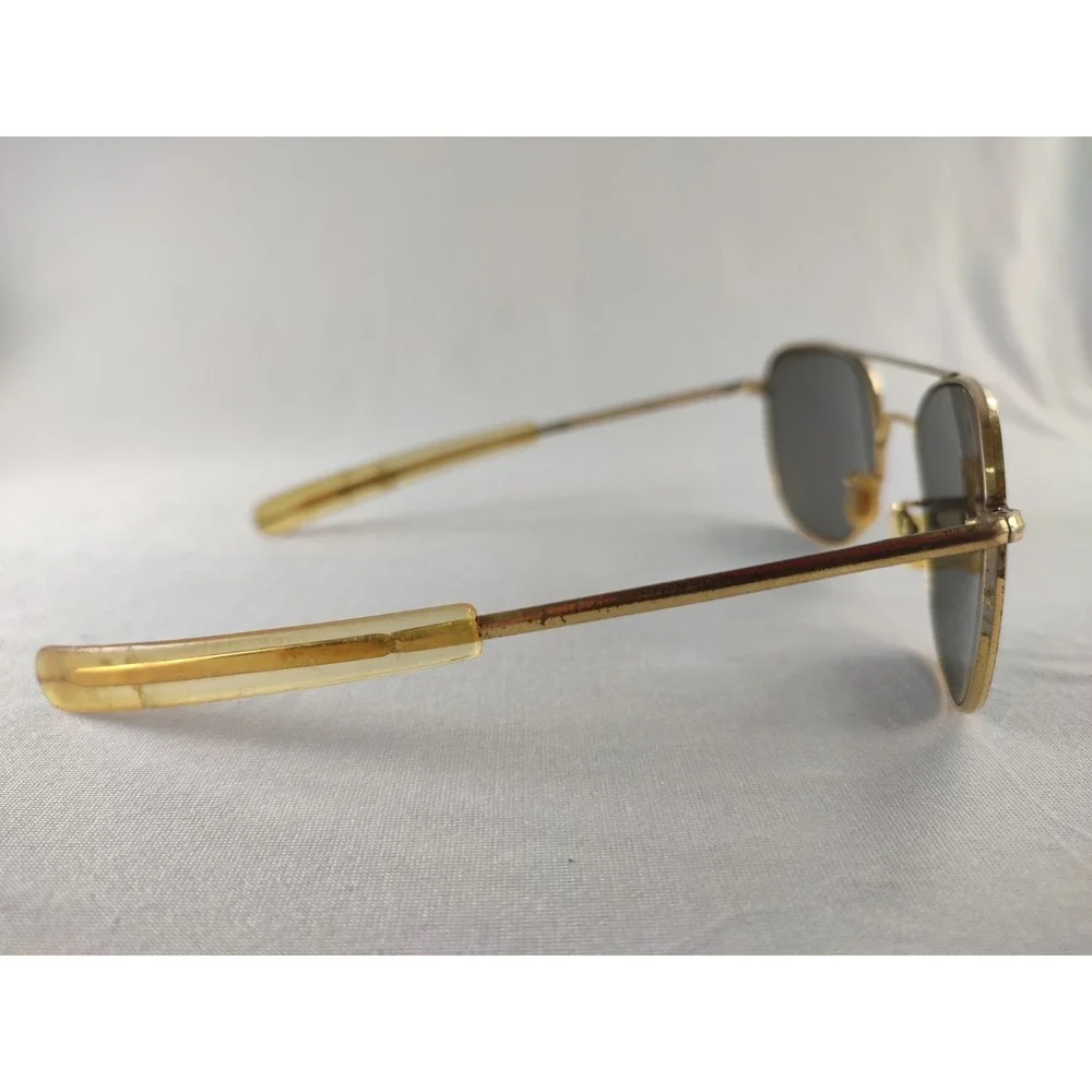 Vintage Randolph Engineering USA HGU-4/P Aviator Sunglasses Gold 52mm 5 1/2